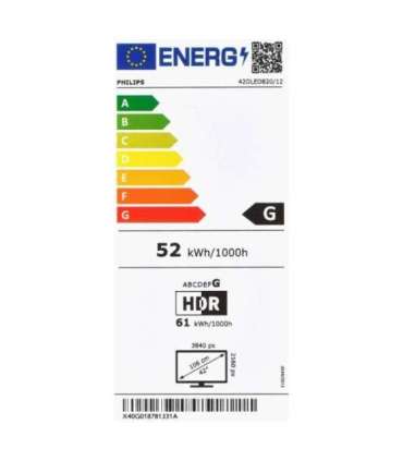 Philips 42OLED820/12 TV 106.7 cm (42") 4K Ultra HD Smart TV Wi-Fi Black