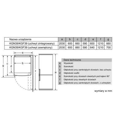 Bosch Serie 4 KGN39VIEB Fridge-Freezer Freestanding 368 L E Stainless Steel