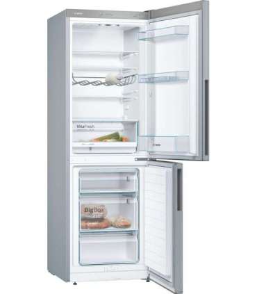 Bosch Serie 4 KGV33VLEA fridge-freezer Freestanding 289 L E Stainless steel