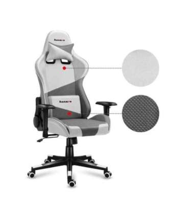 Huzaro Force 6.2 PC gaming chair Bucket (cradle) seat Grey, White