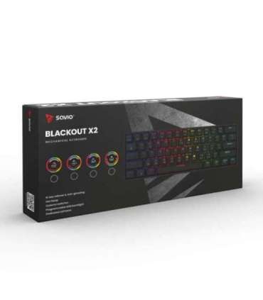 SAVIO BLACKOUT X2 Mechanical Keyboard OUTEMU Blue, Hot Swap