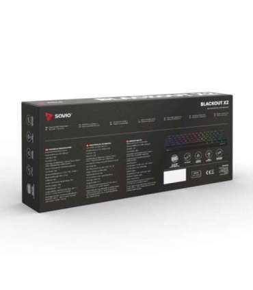 SAVIO BLACKOUT X2 Mechanical Keyboard OUTEMU Red, Hot Swap