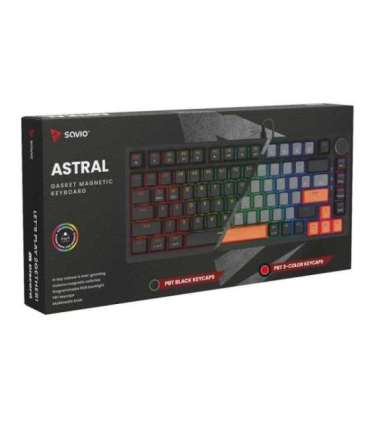 Savio ASTRAL BLACK JADE 3 COLOURS keyboard Gaming USB QWERTY US International