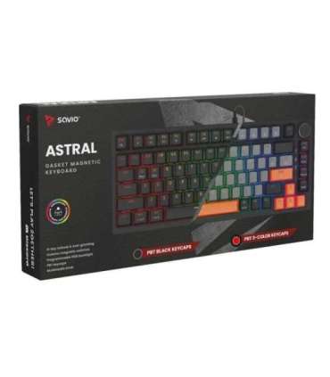 Savio ASTRAL BLACK JADE 3 COLOURS keyboard Gaming USB QWERTY US International