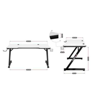 GAMING DESK HUZARO HERO 2.5 WHITE