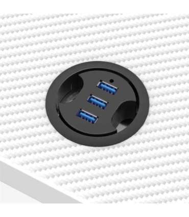 Huzaro Hero 2.5 White RGB gaming desk