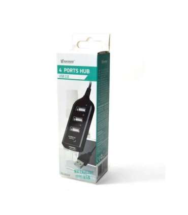 Vakoss TC-234UX interface hub USB 2.0 Black