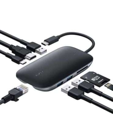 AUKEY CB-C71 interface hub 5000 Mbit/s Black