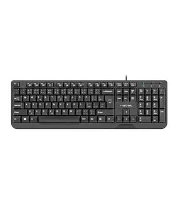 NATEC KEYBOARD TROUT SLIM USB, CZ/SK LAYOUT, BLACK