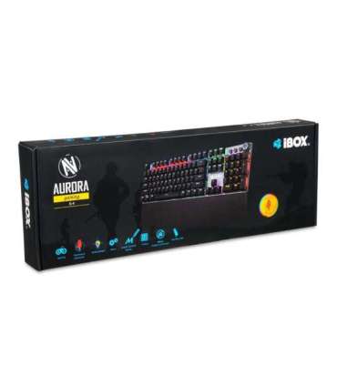 iBox Aurora K-4 keyboard USB QWERTY Black