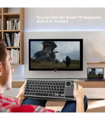 Techly ICTB9801TB keyboard Universal RF Wireless + Bluetooth QWERTY US English Black