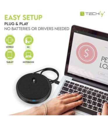 Techly ICC SH-22 microphone Black Conference microphone