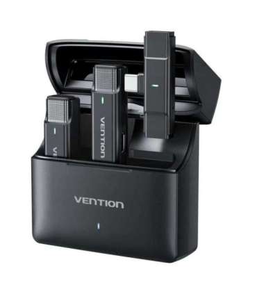 Set of 2 Vention USB-C microphones + charging case
