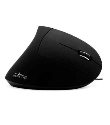 MEDIA-TECH VERTIC MT1122 Wired vertical mouse 6400 DPI Black