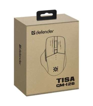 MOUSE DEFENDER GM-126 TISA RF+BT OPTIC 1600dpi 6P WHITE