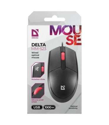 MOUSE DEFENDER DELTA MM-523 CZARNA OPTICAL