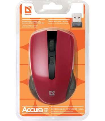 Defender MM-935 mouse Ambidextrous RF Wireless Optical 1600 DPI
