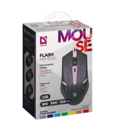 MOUSE DEFENDER FLASH MB-600L OPTIC LED 1200dpi 4P