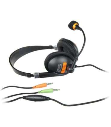 NATEC Drone Headset Wired Head-band Calls/Music Black, Orange