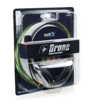 NATEC Drone Headset Wired Head-band Calls/Music Black, Orange