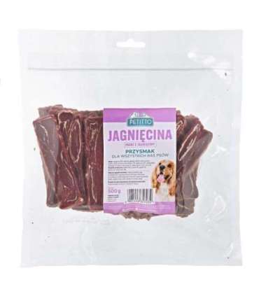 PETITTO Paski z Jagnięciny i Dorsza dla psa 500g