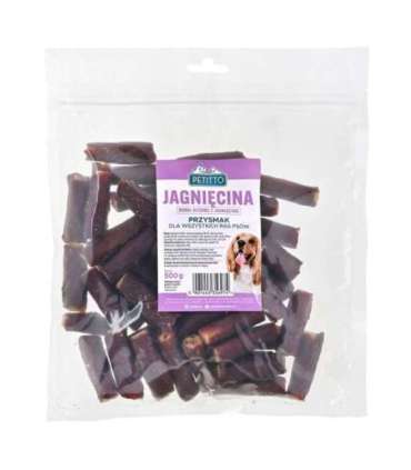 PETITTO Rurki ryżowe z jagnięciną dla psa 500g