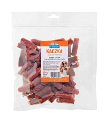 PETITTO Rurki ryżowe z kaczką dla psa 500g