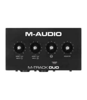 M-AUDIO M-Track Duo USB Audio interface Crystal preamplifier 16 bit 48 kHz Black