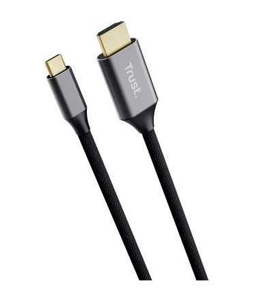 Trust 25630 cable gender changer USB-C HDMI Black, Silver