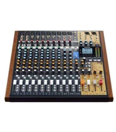 Tascam MODEL 16 audio mixer 16 channels 20 - 30000 Hz Black, Gold, Wood