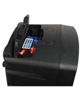 V-TONE BQ12 GO MP3 - active 8" battery-powered speaker with wireless microphone and remote control, black