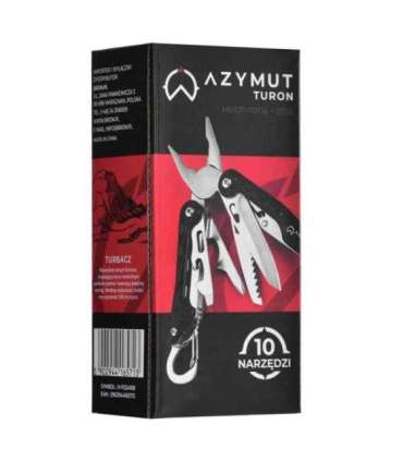 Multitool AZYMUT Turon - 10 tools + carabiner + belt pouch (H-P224108)