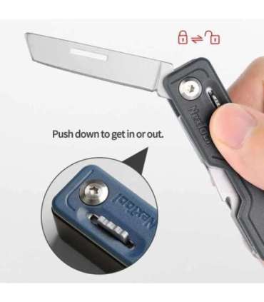 NexTool NE20100 10-in-1 multi-tool knife, khaki