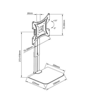 MACLEAN WALL MOUNT FOR TV WITH SHELF MC-451