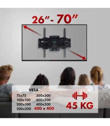 Maclean MC-781 TV mount 177.8 cm (70") Black