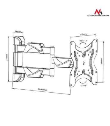 Maclean MC-742 TV mount 106.7 cm (55") Black