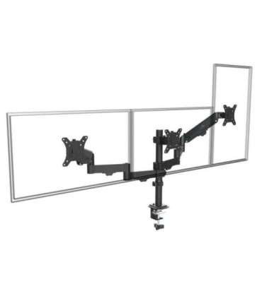Maclean 3 monitor mount, gas spring, 17"-27", 2-8kg, black, MC-137
