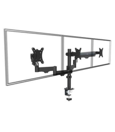 Maclean 3 monitor mount, gas spring, 17"-27", 2-8kg, black, MC-137
