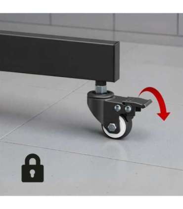 Maclean TV stand / cart, camera shelf, on wheels, 37-70", max load 45kg/5kg shelf, max. VESA 600x400, MC-113 B