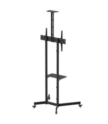 Maclean TV stand / cart, camera shelf, on wheels, 37-70", max load 45kg/5kg shelf, max. VESA 600x400, MC-113 B