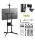 Maclean TV stand / cart, camera shelf, on wheels, 37-70", max load 45kg/5kg shelf, max. VESA 600x400, MC-113 B