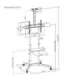 Maclean TV stand / cart, camera shelf, on wheels, 37-70", max load 45kg/5kg shelf, max. VESA 600x400, MC-113 B