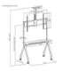 Maclean TV stand / cart, camera shelf, on casters, 55-100", max load 120kg/10kg shelf, max. VESA 900x600, black, MC-114