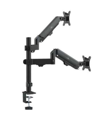 Maclean 2 monitor mount, gas spring, 17"-32", 2-10kg, black, MC-136