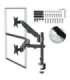 Maclean 2 monitor mount, gas spring, 17"-32", 2-10kg, black, MC-136