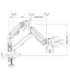 Maclean 2 monitor mount, gas spring, 17"-32", 2-10kg, black, MC-134