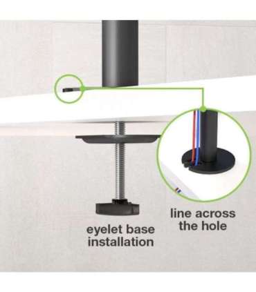 Techly ICA-LCD 2520V monitor mount / stand 68.6 cm (27") Desk Black