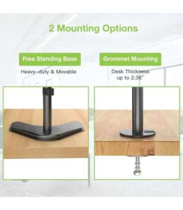 Techly ICA-LCD 2520V monitor mount / stand 68.6 cm (27") Desk Black