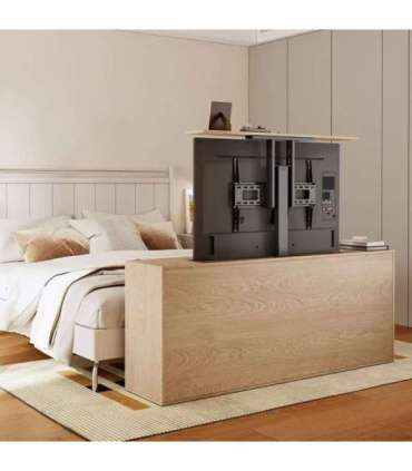 Maclean MC-866T Smart Motorized Electric TV Lift TUYA Mobile App Floor Mount Bracket Alexa Google Home 37''-80'' 60kg