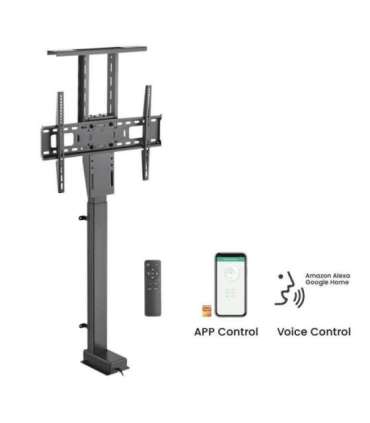 Maclean MC-866T Smart Motorized Electric TV Lift TUYA Mobile App Floor Mount Bracket Alexa Google Home 37''-80'' 60kg